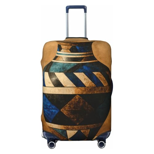Ancient Clay Pot Vintage Elastic Travel Luggage Covers Dustproof Scratch-Resistant Suitcase Protector Fit 22-24 Inch