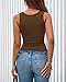 BTFBM 2026 Spring Tops for Women Summer Scoop Neck Ribbed Henley Button Sleeveless Casual Basic Tank Top Clothes Outfits(Dark Khaki, Large)