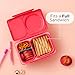 Omie OmieBox UP bento Box for Kids | Insulated Lunch Box | Leak Proof Vacuum Insulated Thermal Food jar | Cooler ice Pack | 2 Compartments (Cherry Pink)