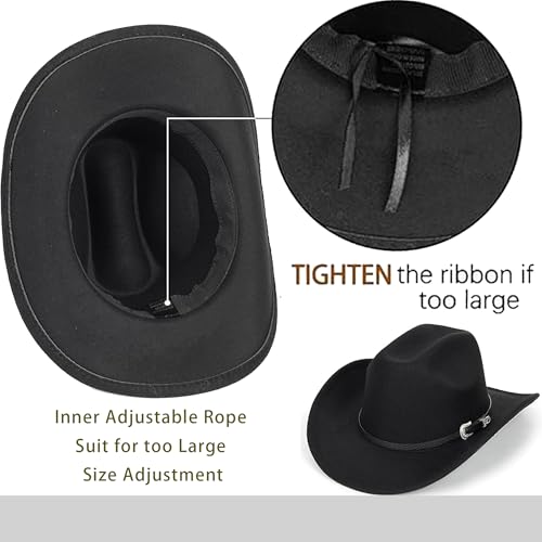 Vintage Western Cowboy Hat for Men Outback Cowgirl Hat M/L4