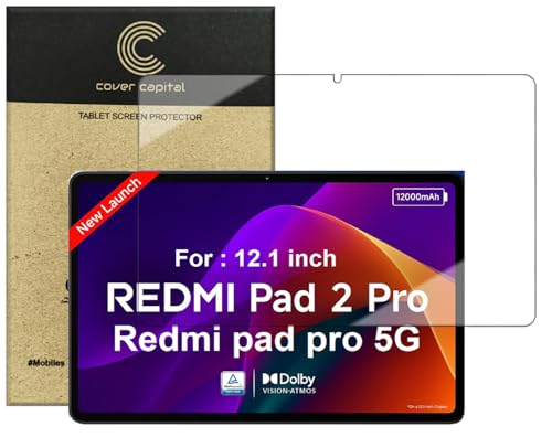 Image of COVER CAPITAL Tempered Glass Guard For Xiaomi Redmi Pad 2 Pro 5G / Redmi Pad Pro 5G 12.1 inch Tempered Glass