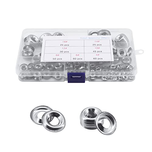 Yuhtech 296Pcs Cup Washers, M4-M16 Stainless Steel Countersunk Finishing Washers Set including Plastic Case - Image 4