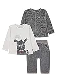 kanz jacke 62  Kanz Unisex Baby 3tlg. Set (Jacke + T-Shirt 1/1 Arm + Jogginghose) Bekleidungsset, Mehrfarbig (Allover Multicolored 0003), (Herstellergröße: 62)