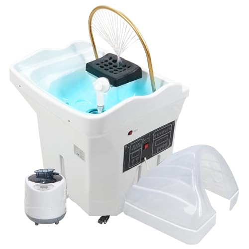 Head Spa Equipment Umywalka na szampon z cyrkulacją wody - duży zbiornik na wodę do mycia włosów, łóżka do masażu, fumigacji i terapii światłem
