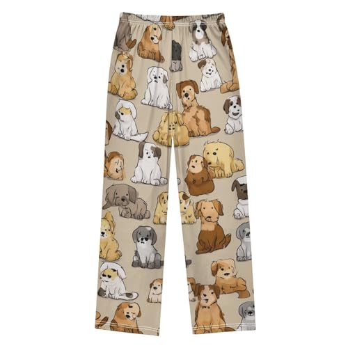 ZZXXB Cartoon Puppy Dogs Boys Long Pants Soft Trousers Elastic Waist Kids Lounge Bottoms with Pockets S-XL2