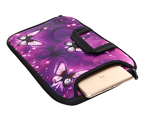 10-Inch Neoprene Laptop Tablet Shoulder Messenger Bag Case Sleeve For 9.7 10 10.1 10.5" Inch Netbook/Ipad Pro/Air (Colourful Butterfly) #TOP2