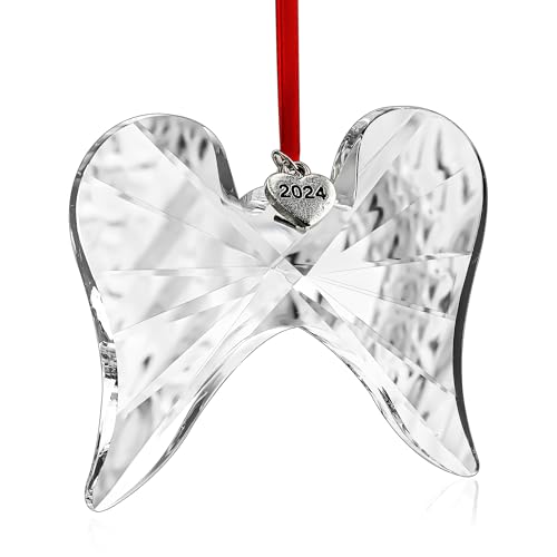 KANPURA Crystal Angel Wings With 2026 Heart Style Engraving Ornaments Hanging Ornament Gifts for Family - Image 2