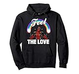 Marvel Deadpool Feel The LOVE Full Rainbow Graphic Hoodie
