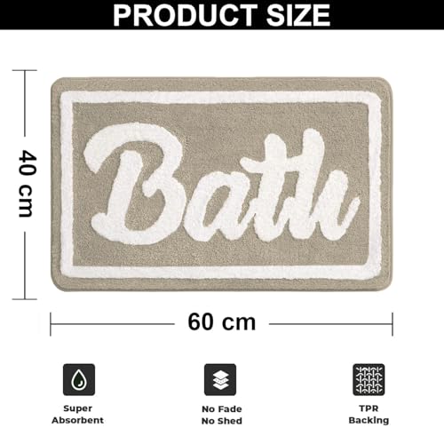 Image of Luxe Home Super Soft Canada Bath Bath Mat Non-Slip Machine Washable Bathroom Mat for Home, Bedroom and Living Room (40x60 cm) - Pack of 1