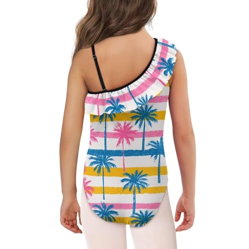 Image of Girls Swimsuit One Piece Ruffle Swimsuit Non-Slip Straps UPF 50+ for Girls Size 3-14 Years