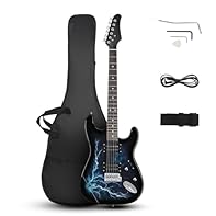 EXCELLENT TONE & MATERIAL - This LST electric guitar uses an H-H pickup design to ensure excellent sound quality. The rosewood fretboard and technical wood fretboard provide an excellent playing feel MULTI-FUNCTION CONTROL - The standard electric gui...