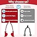 CYBEOE Tricep Rope Ergonomic Tricep Pull Down Attachment 36In - Rope Attachment for Cable Machine Pulley System Gym Home Triceps Rope Cable Attachment Workout Equipment (Red)