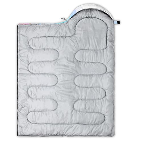 Image of QOOMO Ball Flower Camping Sleeping Bags,3 Season Warm & Cool Weather,Lightweight,Waterproof Sleeping Bags for Adults & Kids,Traveling,and Outdoors,Camping Gear Equipment