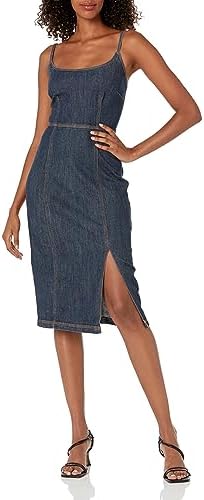 Steve Madden Apparel Women's Giselle Dress, Rinsed Denim, 0 : Amazon.sg:  Fashion