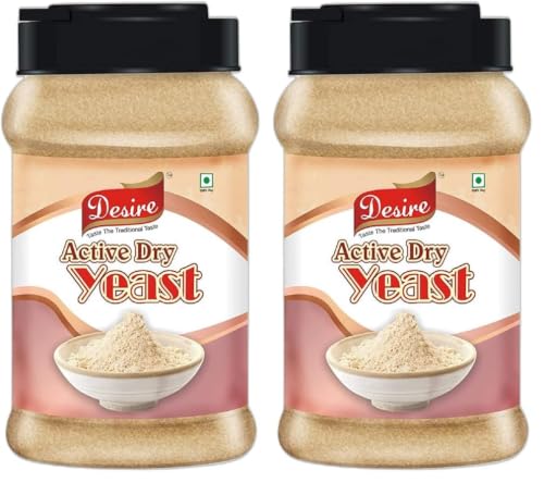 Image of Desire Baker's Active Dry Yeast 700g | Instant Dry Yeast for Baking Bread, Pizza Dough, Cakes & More (Pack of 2)