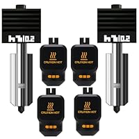 2-Pack Upgraded 0.2MM Hotend kit for Bambu Lab P2S/X2D/H2D/H2C/H2S（with 4 Silicone Sleeve）,Extruder Include Hardened Steel Nozzle and electroplated Heating Block for 3D Printer Accessories