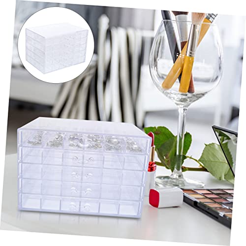 Boîte de rangement transparente manucure avec étui 5 niveaux compact - 6