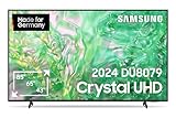 Samsung Crystal UHD 4K DU8079 Fernseher 55 Zoll, Samsung TV mit Dynamic Crystal Color, 4K Upscaling, AirSlim Design, Smart TV, GU55DU8079UXZG, Deutsches Modell [2024]