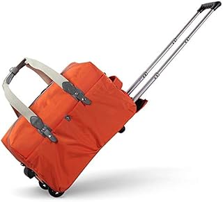 Mala de viagem bolsa de carrinho leve bolsa de rodas bagagem de carrinho de cabine de voo (cor: laranja, tamanho: pequeno) pequena surpresa