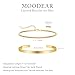 Moodear Stackable Bracelets for Men - 14K Gold Plated Bracelet Sets Dainty Snake Chain Bangle Cuff Bracelet Mens Jewelry