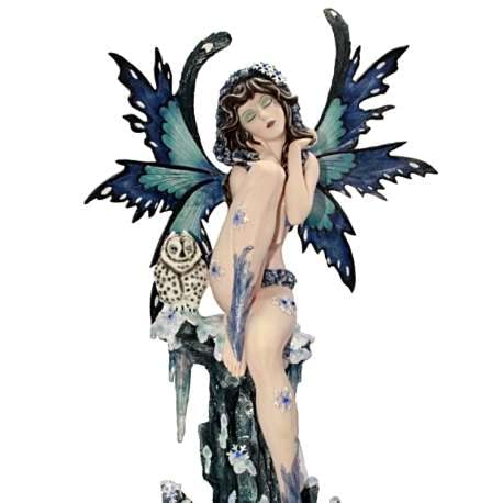 Monde Féérique - Figurine fée Grande Taille Hibou - 50cm