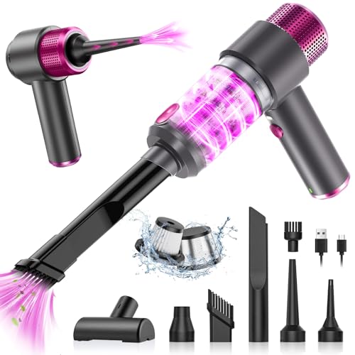 Anluomania Mini Aspirapolvere Senza Fili, 4 en 1 Mini Aspirabriciole senza Fili, 6500Pa Aspirapolvere Auto, Aspirapolvere Senza Fili Piccolo, Ricaricabile Aspirapolvere Portatile Per Auto