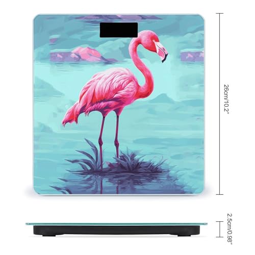 Báscula digital de baño con plataforma de vidrio templado miniatura 2