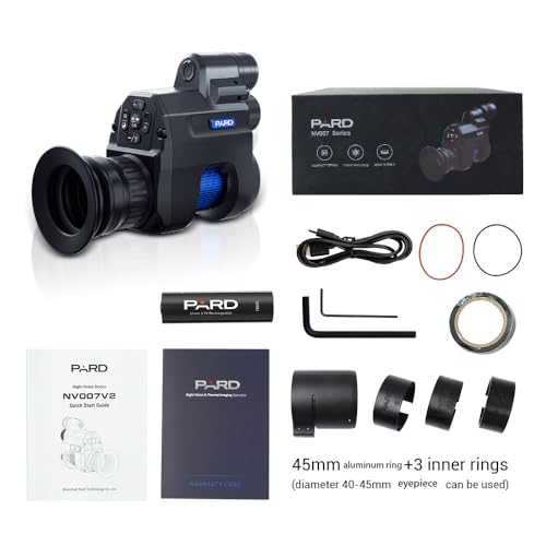 PARD Monoculare Visione Notturna, cannocchiale Visore notturno per la caccia, per osservazione notturna o sorveglianza, portata di visione notturna fino a 350 m, NV007V2-940nm - 6