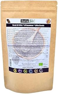 Dalia - Semi di Chia Bio 1kg | Ricchi di Omega-3 e Fibre | Senza Glutine | Vegan | Superfood Naturale | Qualità Premium