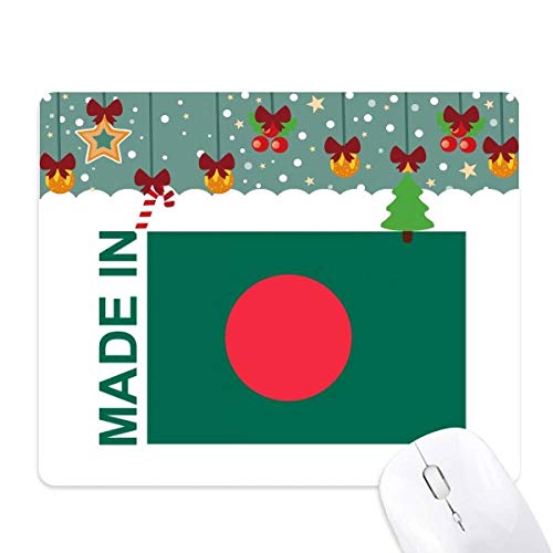Alfombrilla de ratón antideslizante de goma con motivo navideño Country Love de Bangladesh