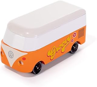 CANDYCAR® Wooden Diecast Collection - VW T1 Groovy Orange, Premium Handcrafted Beech Wood Toy Car