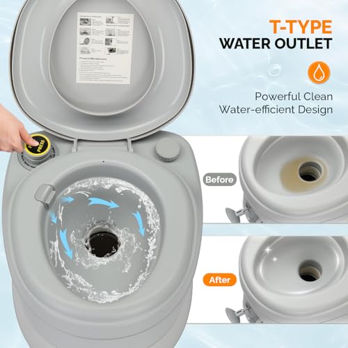 Image of VINGLI Portable Toilet for Camping, Portable RV Toilet with 5.3 Gallon Detachable Sewage Tank, Indoor Outdoor Leak-Proof Toilet for Adults, Suitable for Hiking, Camping, Traveling and Boating