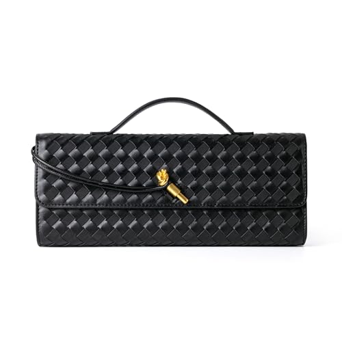 Bolsa feminina de tecido para noite, bolsa tiracolo de couro, bolsa de camurça, bolsa formal para noite, Preto