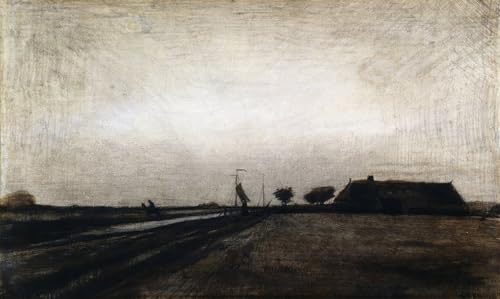 Cartel del lienzo L'alba de Vincent Van Gogh obra de arte en lona decorativa premium de 60x90cm