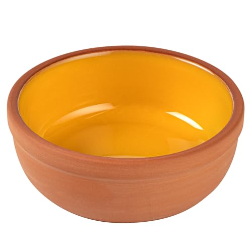 Restaurantware-Terra Tek 5.1 Ounce Terracotta Cazuelas, 2 Yellow Glazed Clay Pots For Cooking - Oven-Ready, Microwavable, Terracotta Serving Pots, Dishwashable, For Cooking And Serving by Restaurantware - Image 2