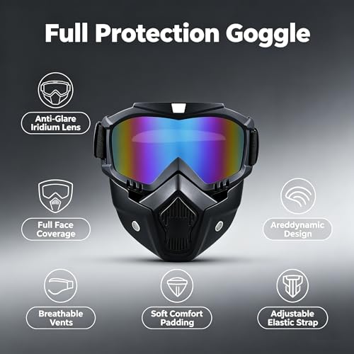 Image of Paintball Mask Anti Fog,Tactical Full Face Mask Ski Mask Goggles Detachable Adjustable,Motorcycle Riding Face Protection