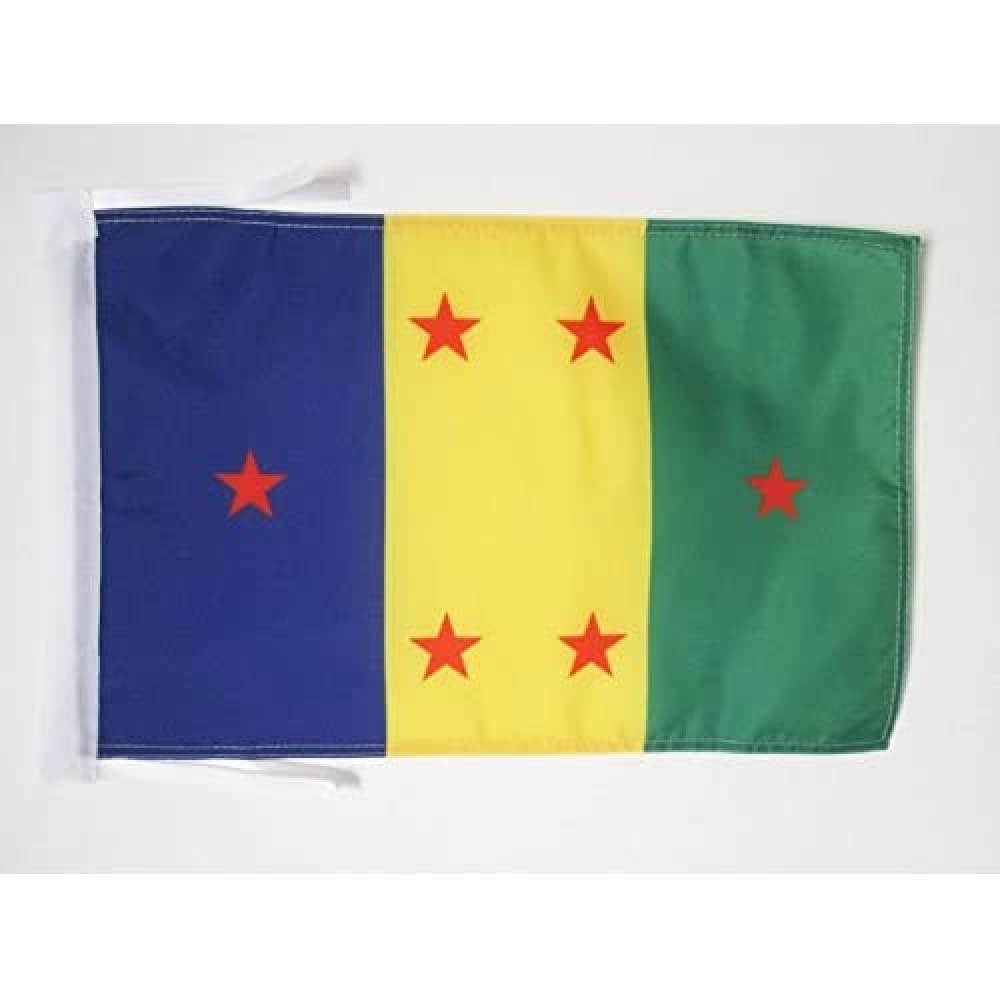 AZ FLAG, Ogoni people Flag, 18'' x 12'', 100% Polyester Ogonis Small Banner with Two Cords, Fade Resistant, Vivid Colors