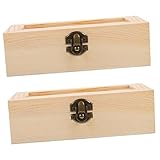  DEARMAMY Boîte De 2 Pièces boite de rangement en bois de plein air ancien jewelry box jewellery box boite de rangement transparente caisse rangement bois pour les femmes Acrylique