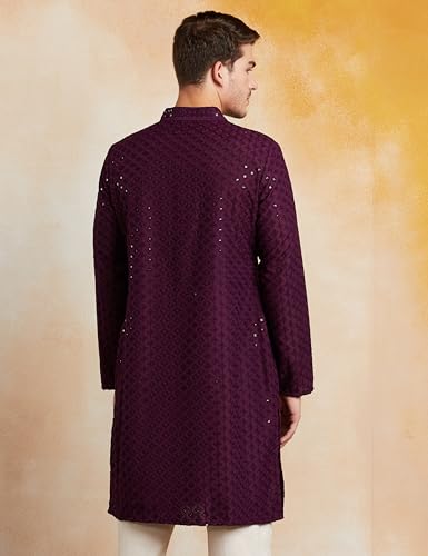 Image of Symbol Premium Men's Embroidery Sequined Long Kurta