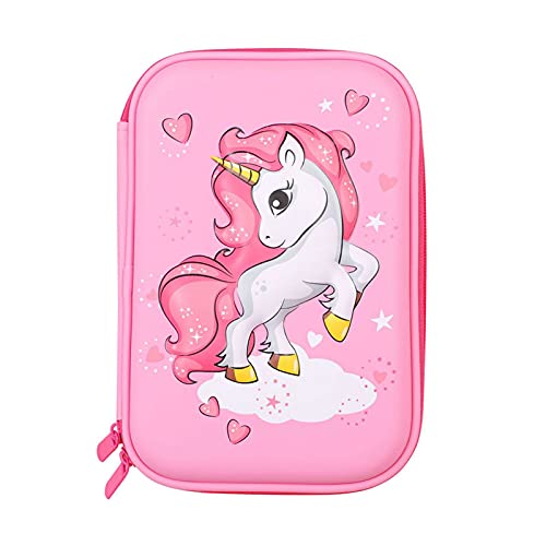 Astuccio Unicorno Per Scuola - Portapenne Bambina Con Glitter - 8x20 Cm - Per Elementari E Medie - Foto 4