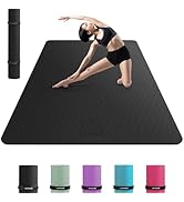 HAPBEAR エクササイズマット ブラック, 213x152x0.8cm Amazon | HAPBEAR エクササイズマット 8mm 厚手 大判 ヨガマット 高