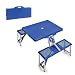 Picnic Time Portable Folding Picnic Table with Seating for 4, Blue