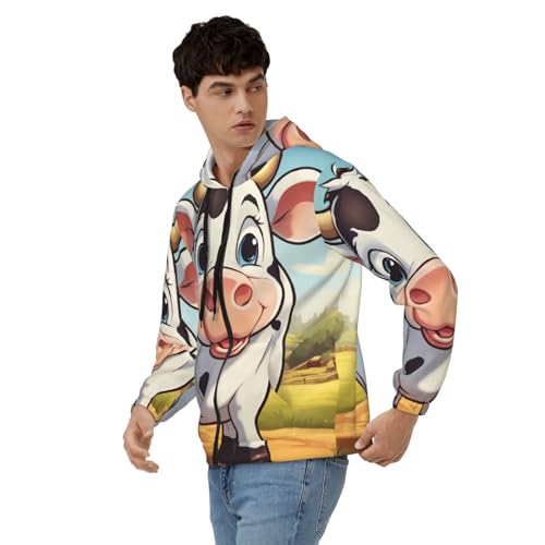 Sweat à capuche imprimé vache laitière : un look décontracté pour les week-ends
