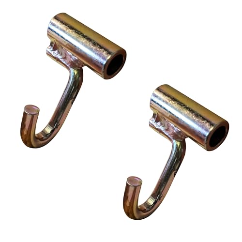 Image of Mega Cargo Control Looped J Hook Replacement Ratchet Fittings | for Ratchet Buckles and Tie Down Straps | Secure Hooks in Tow Truck Trailer (2-Pack)