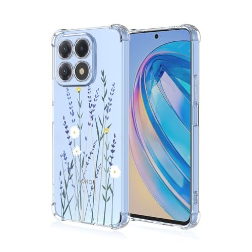 WOKEZ Transparent Blomfodral för Honor X8a - Skyddande Telefoncase