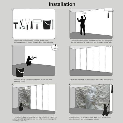 Papier peint 3d panoramique pour masquer défauts muraux - 8