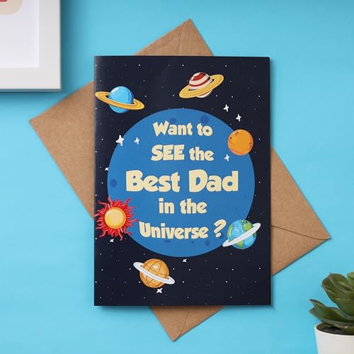 Image of Oye Happy - Magic Mirror Card for Dad - Father's Day Greeting Card with Mirror Surprise | Best Dad Ever Gift Card
