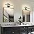 Joosenhouse Modern LED Bathroom Vanity Light Fixtures, 5CCT Dimmable Bathroom Light Bar, Hardwired Vanity Light, 15.7-Inch 16W Black Makeup Mirror Lights