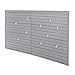 Heavy Duty PVC Slatwall Garage Organizer, 8ft x 4ft Section with 10 Panels, Industrial Strength Storage, Charcoal Dark Grey Color, Wall Mounted Tool Rack System