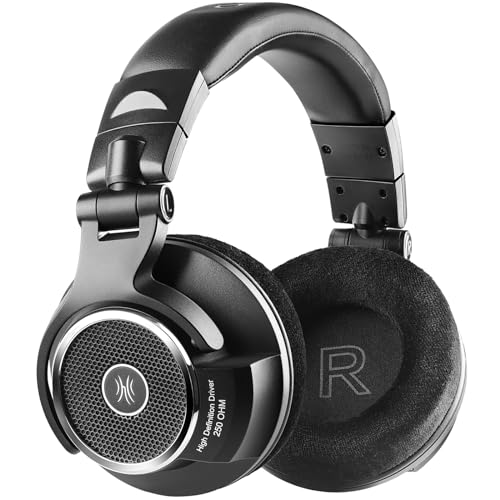 Image of OneOdio Monitor 80 Open Back Headphones- Studio Headphones for Mixing Mastering Editing, Wired Over Ear for Professional Studio Applications, 250 Ohm, Velour Earmuffs, Sound Isolation